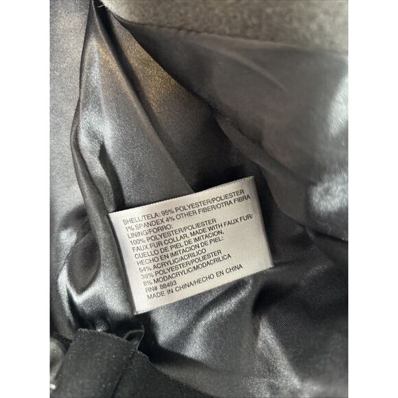 Worthington Coat Sz Small Women's Classic‎ Pea Coat Jacket Gray - Picture 6 of 15